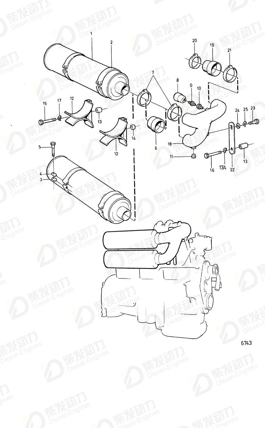 volvo penta Hose clamp 961907 Drawing volvo penta Hose clamp 961907 Drawing